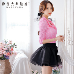 Shorts girls big pink doll summer 2015 new stylish thin seersucker fluffy bottom skirt