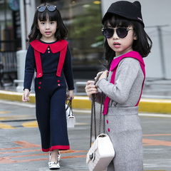 女童毛衣套装2016新款韩版儿童保暖秋衣裤中大童冬季加厚两件套