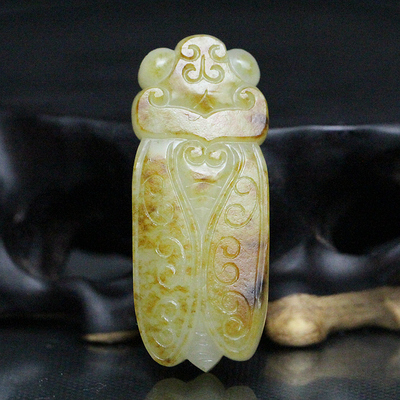 苏州精雕和田玉君子挂件 17.733克【玉友世家】