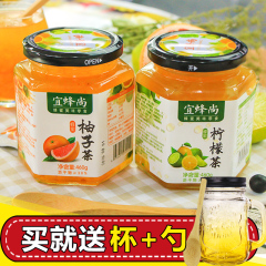 宜蜂尚蜂蜜柚子茶460g 蜂蜜柠檬茶460g 蜜炼水果茶冲饮 韩国风味