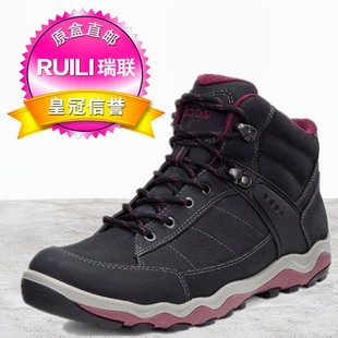 aj11 lv聯名 瑞聯ECCO愛步 20秋冬新品女鞋 系帶休閑戶外短靴823203海外代購 aj1路易威登