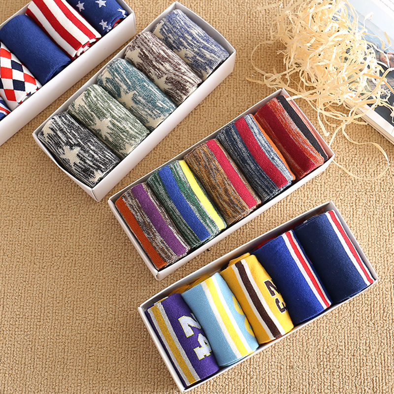 襪子男純棉中筒秋鼕季加厚長襪保暖防臭吸汗長筒男士潮流韓版個性