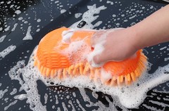 雪尼尔擦车海绵块 车用清洁珊瑚虫洗车海绵 汽车擦车手套不伤车漆