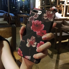 复古油画花朵抽象花瓣iphone7plus手机壳苹果6plus全包保护壳硬壳