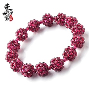 Tokai family wine woven ball red garnet bracelet Garnet crystals SpongeBob lap hand bracelets woman