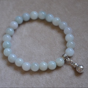 翡翠手链玉珠手链实拍天然a货手饰玉珠手链手镯原创diy藏银