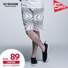 Viishow2015 summer dress new shorts men England printed shorts five trousers pants slacks