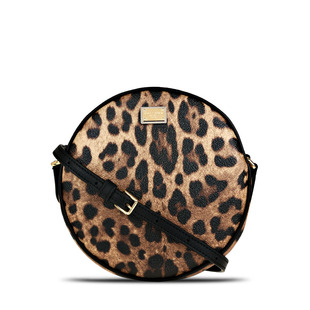lv經典款豹紋 Dolce Gabbana 女士經典豹紋印花圓形單肩包時尚迷你斜挎包BB4942 lv經典款包包