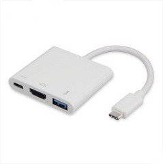 绿连 Type-C转USB3.0 HDMI转换器线苹果MacBook扩展HUB可充电