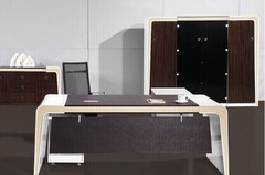 上海厂家办公家具 简约时尚老板桌大班台 烤漆创意弧形总裁办公桌