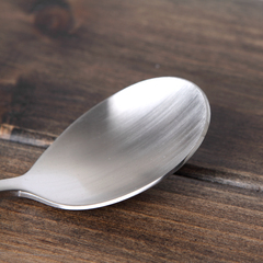 CHOOCA韩国勺子原装进口 不锈钢勺子 加厚长柄 餐勺汤勺 二个包邮