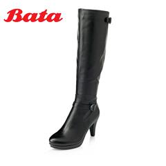 Bata/拔佳冬季专柜同款牛皮时尚高跟女长靴AUR88DG5