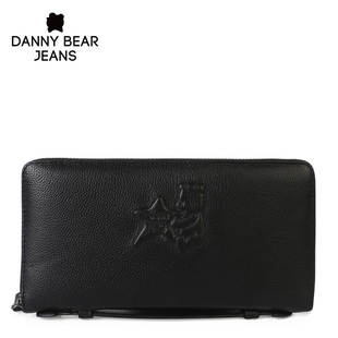 菲拉格慕和酷奇有什麼區別 DannyBearJeans長款單拉鏈真皮錢包男女新品潮酷牛皮DJB6812055B 菲拉格慕