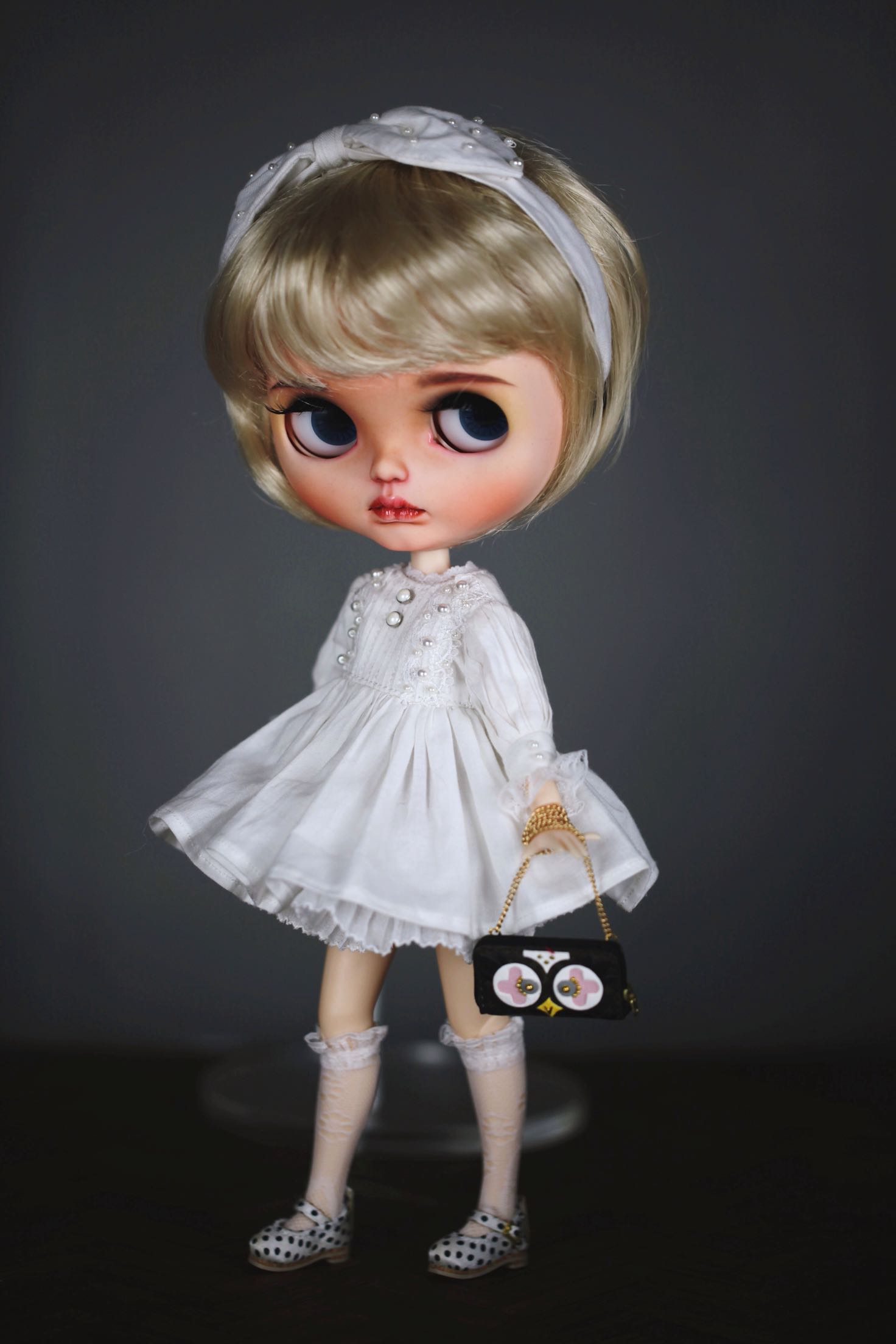 {小梦女孩}白色经典复古公主连衣裙blythe licca