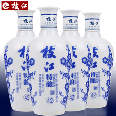 湖北枝江酒 42度枝江特酿480mL*4瓶 粮食酒浓香型白酒整箱特价