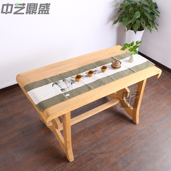 榆木仿古功夫茶桌凳子组合泡茶桌实木新中式古典茶艺桌家具茶具桌
