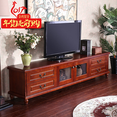 美式电视柜 茶几组合套装实木1.8米简约美式家具客厅电视机柜地柜