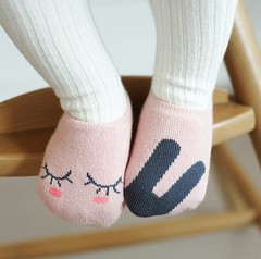 2015新款萌袜男女童宝宝可爱卡通造型不对称短袜/船袜婴儿棉袜子
