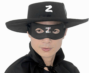 三怪儿童节装扮化妆舞会派对表演用品电影人物佐罗帽子 佐罗面具