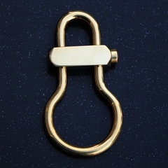 新品老城手工黄铜钥匙扣腰挂扣铜汽车钥匙圈男士钥匙扣加粗5mm