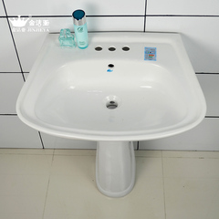 蓝鲸立柱盆卫生间洗脸盆洗手面盆陶瓷阳台盆简单小空间洗漱台