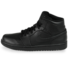 air jordan 1 mid 乔1 gs aj1 全黑情侣 554724-554725-011-030