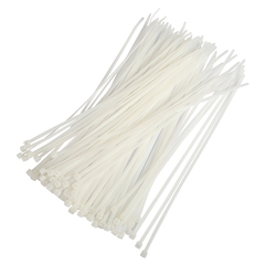 赛拓工具 白色塑料自锁式尼龙扎带 3.6x150mm 束线带扎线扣 0025