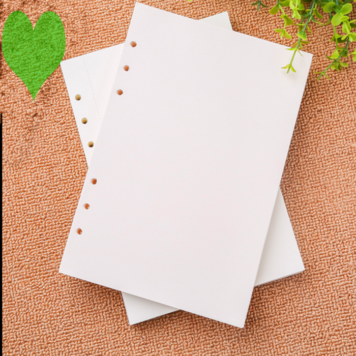 6孔a6软面纸页白纸页道林纸filofax活页适配替芯笔记本