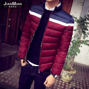 简棉男装旗舰店2015秋冬装新款男士棉服韩版潮青少年情侣装棉衣男修身立领外套