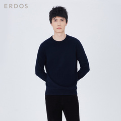 ERDOS/鄂尔多斯秋冬新品 纯羊绒圆领男羊绒衫针织衫 E167A0209