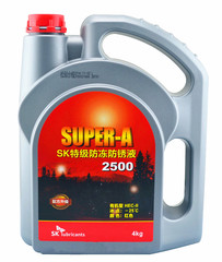 SK吉克ZIC SUPER-A 发动机防冻液水箱宝 冷却液4kg -25度红色绿色