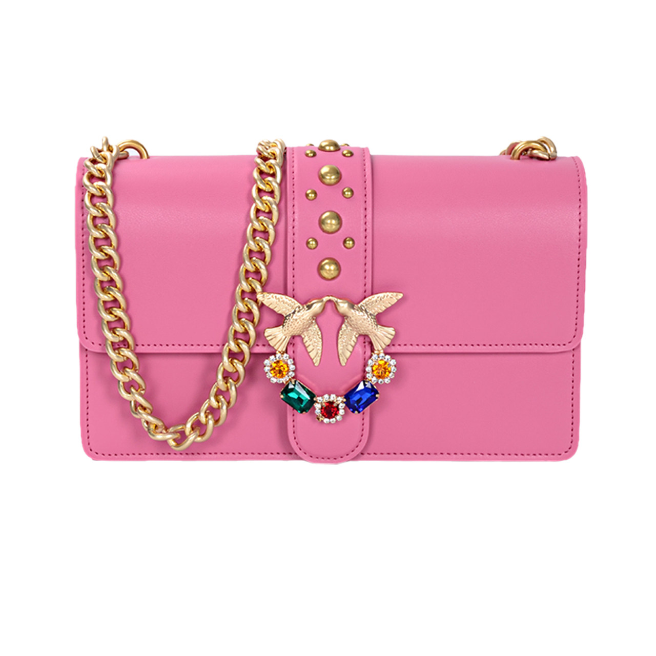 [9.9新]pinko女士粉色单肩手提燕子包aab1806007