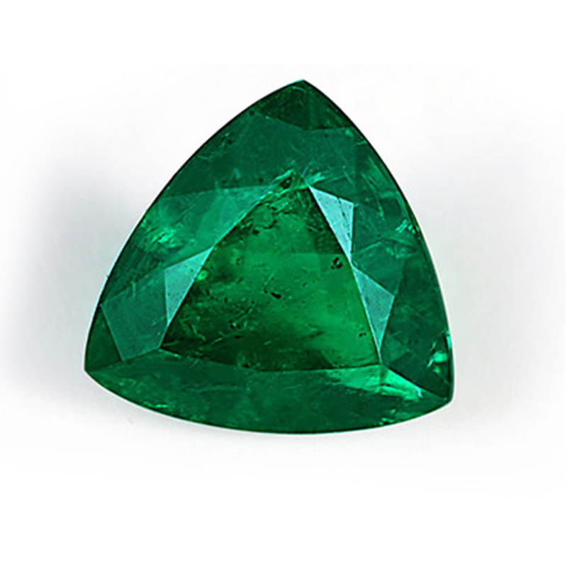 喜钻祖母绿裸石8.13ct三角形13.45*13.67*8.88绿色grs2015-098026