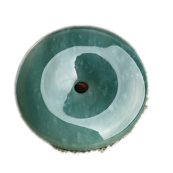 【源头好货-四会】吉祥宝玉器蓝水平安扣30.38g