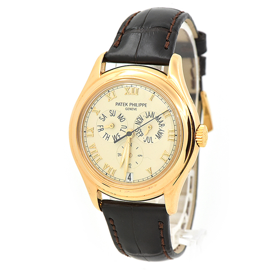 [二手正品][95新]百达翡丽复杂功能5035机械玫瑰金男表