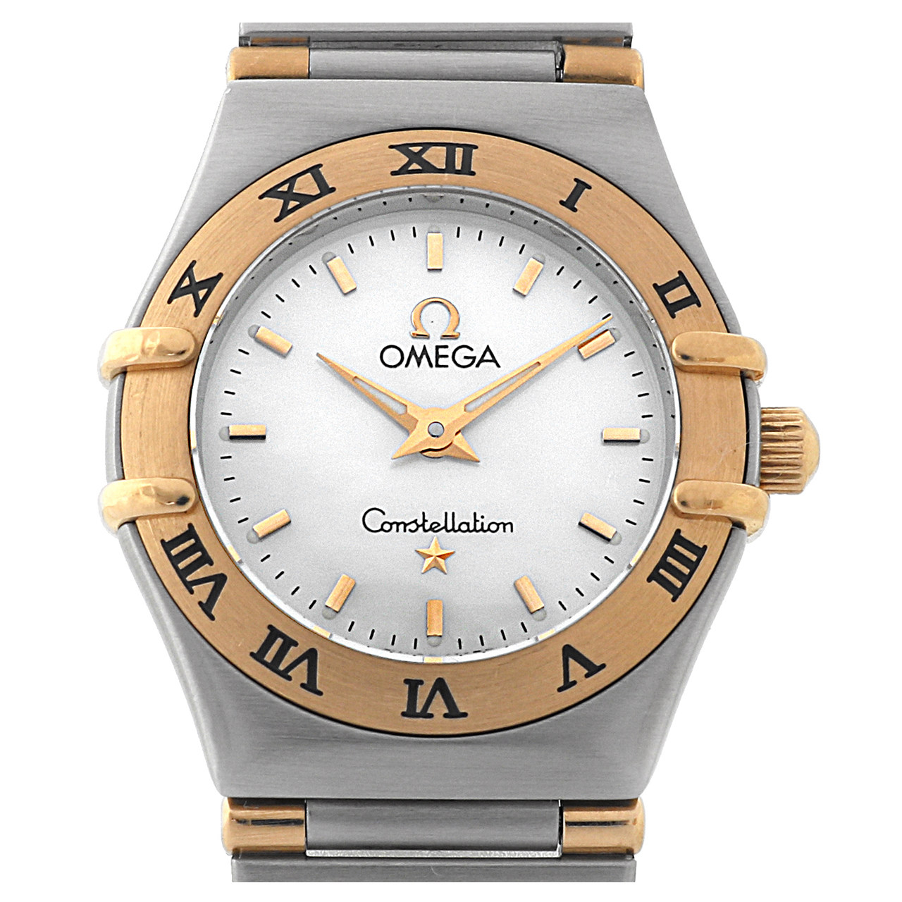 [9.5新]欧米茄omega星座系列石英18k间金女士腕表zhmp