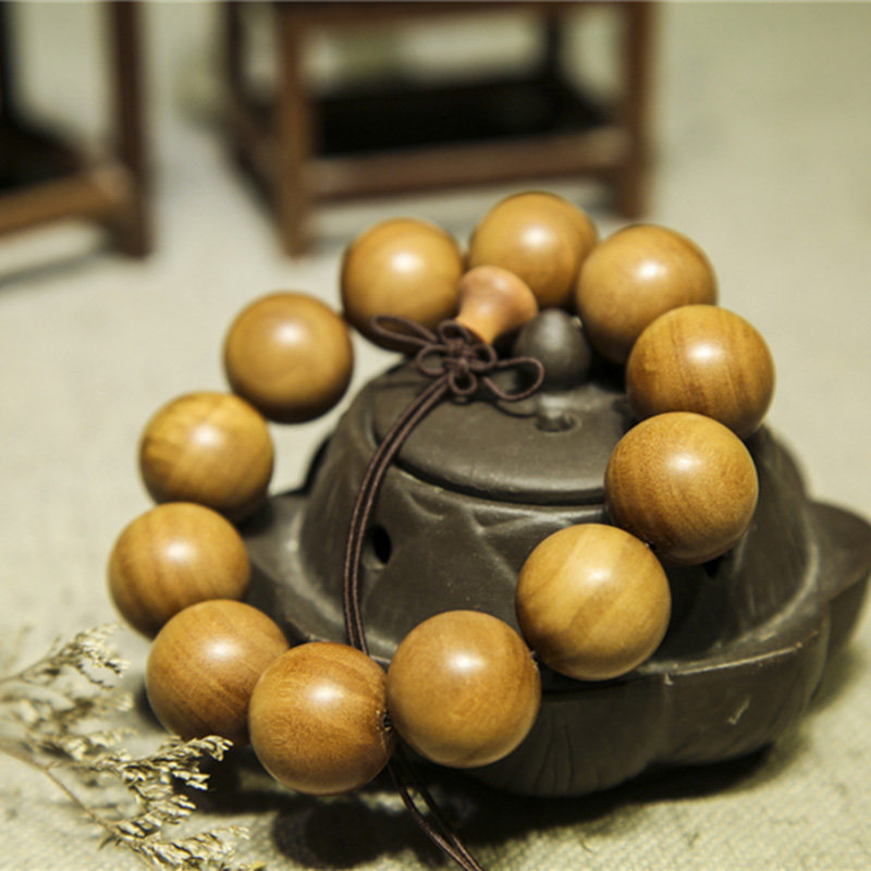 老山檀香佛珠文玩把玩檀香木手串念珠12颗男女款饰品赠礼盒