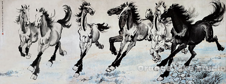 徐悲鸿八骏图