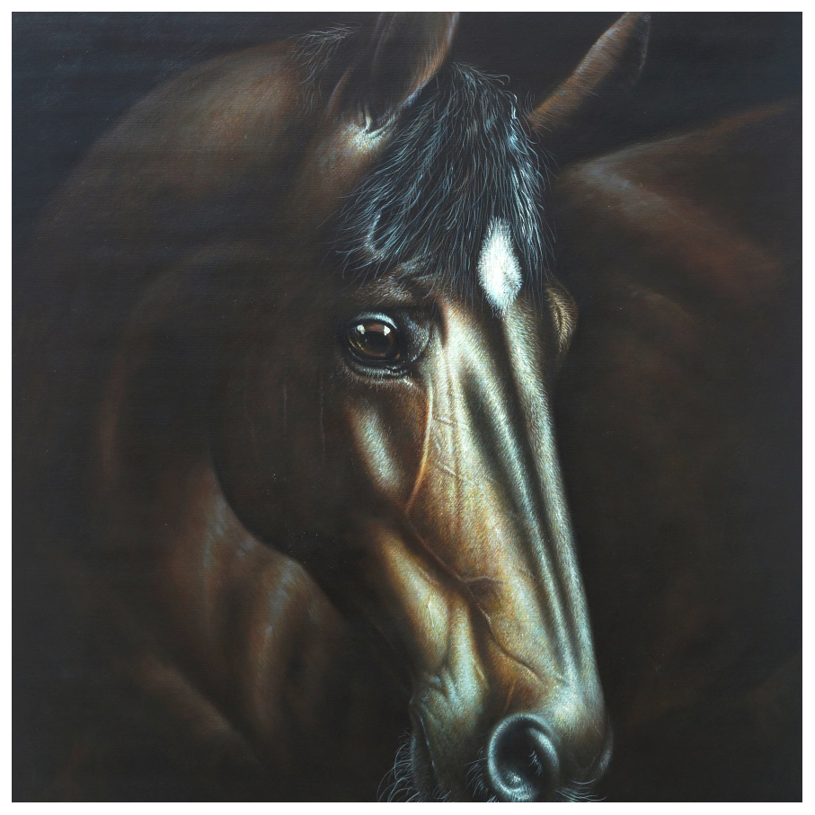 郑武贤《龙马精神》大尺寸 布面油画