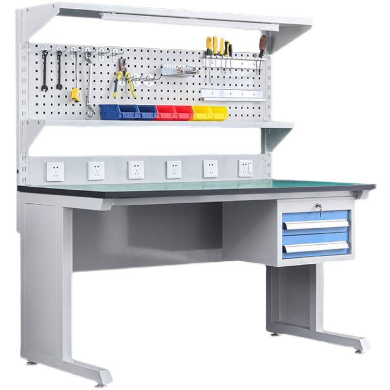 速发防静电工作台重型车间维修工厂学校桌子实验室操作台调节抽屉