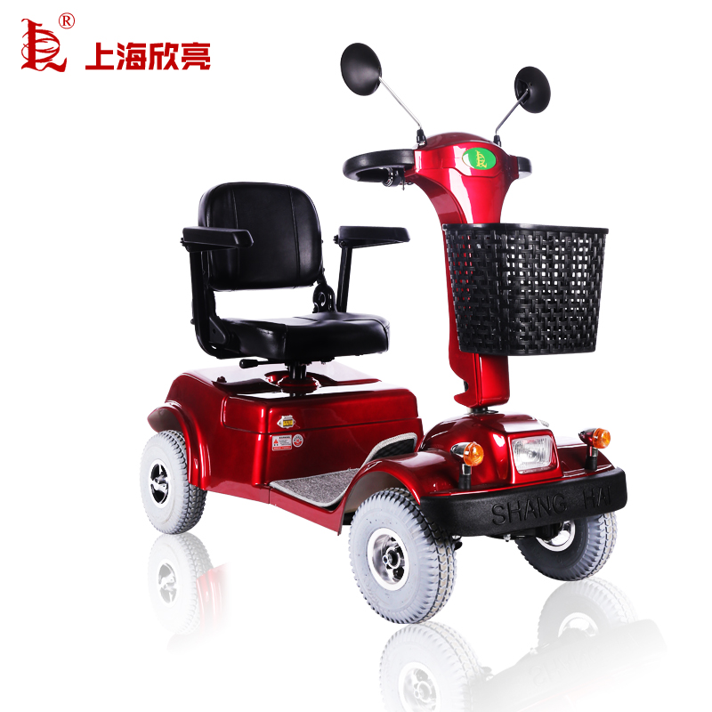 上海欣亮d 48V豪华版老年人代步车四轮电动车老人四轮车 爬坡力强