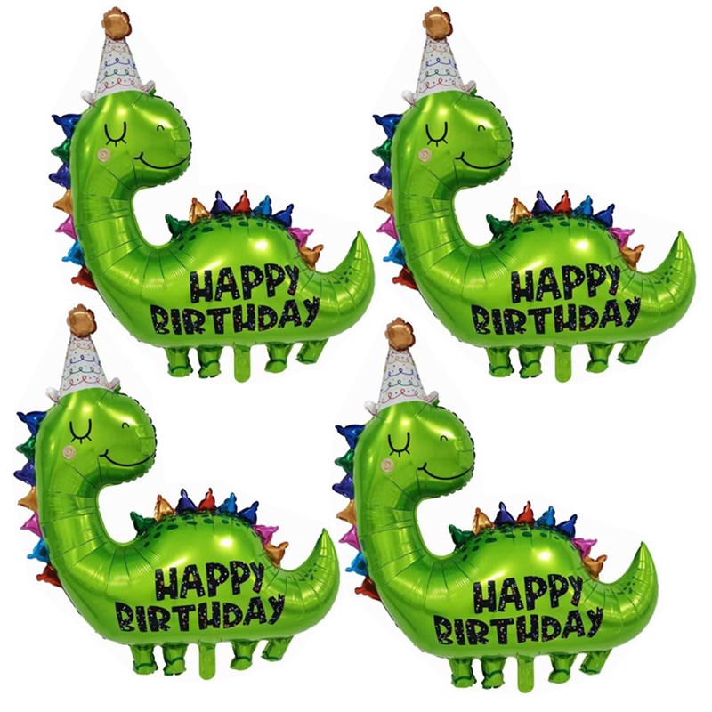 速发New Happy Birthday Dinosaur Balloons Party Decor Dino Bo