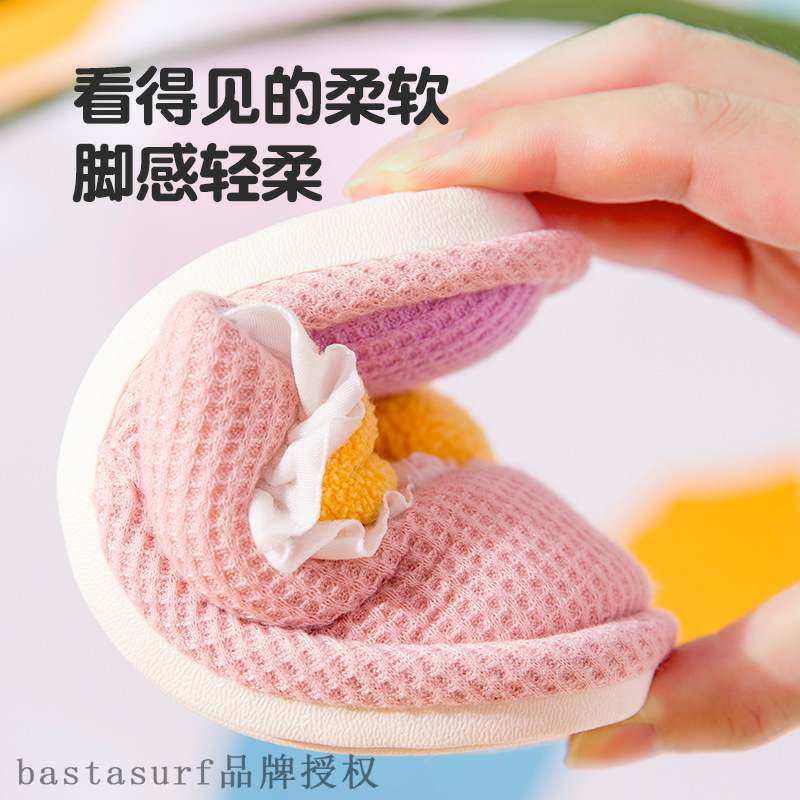 速发2021 Cixi cotton slippers female baby bow Princess house