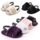 推荐Baby Sandals Soft Sole First Walkers Fluff Slide Slipper