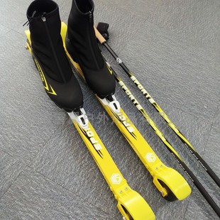 新越野滑轮滑雪鞋 旱地滑雪陆地轮式滑雪板双板雪鞋 3N固定器专品