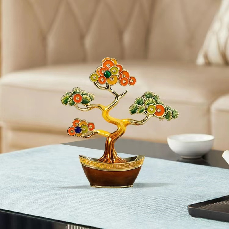 新品摇钱树摆件发财树招财酒柜装c饰家居轻奢创意客厅玄关乔迁开