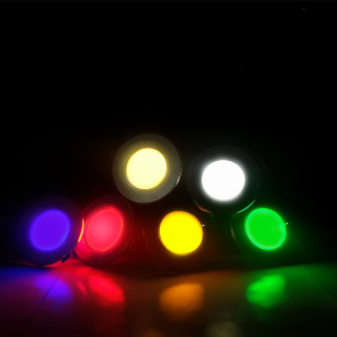 DC12V24V led筒灯3W5W7W9W1F2W暖黄光红光绿光蓝光紫光嵌入式筒灯