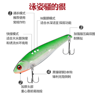 彩色VIB金属路亚饵套装亮片假饵远投淡海水海钓鲈鱼鳜鱼翘嘴通杀