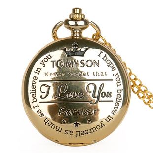 新品Best Gift Quartz Pocket Watch Chain To My Son Necklace F