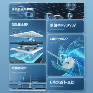 新品惠尔顿(WHEELTON)净水器家用RO反渗透保留矿物质直饮净水机